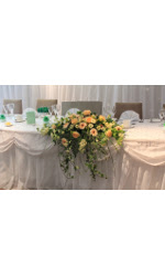 Top Table Peach weddings Flowers